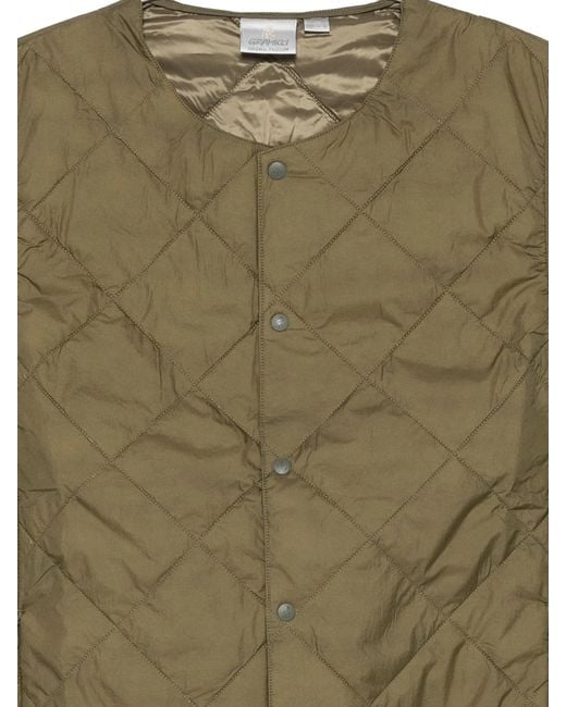 Gramicci Green Thermal Insulation Quilted Vest for men