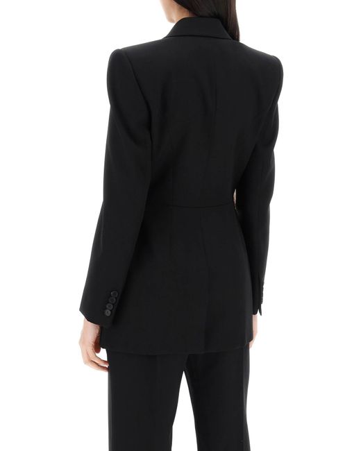 Alexander McQueen Black Anpassungsjacke mit bustier -Details