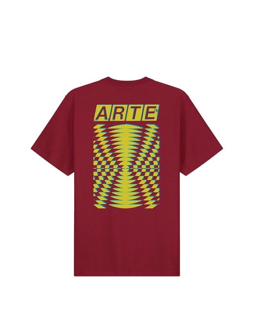 Arte' Blue Abstract Back Print T Shirt for men