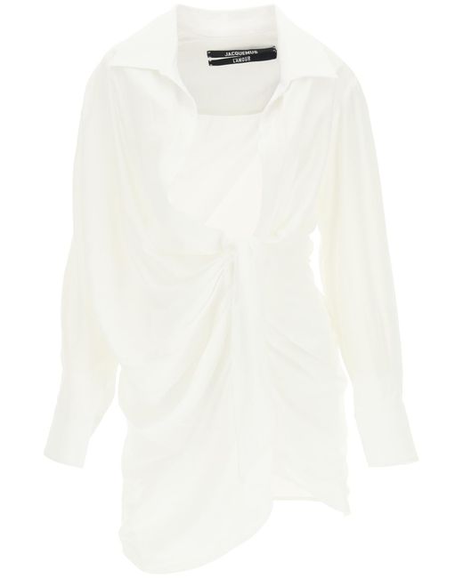 La Robe Bahia Mini Vestido Jacquemus de color White
