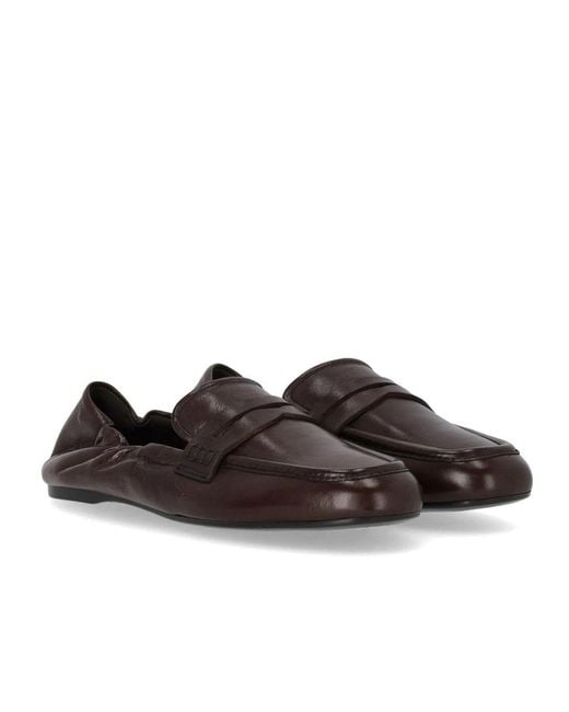 Guglielmo Rotta Brown Satin Loafer
