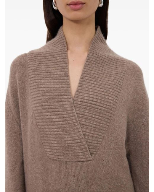 Loulou de Saison Natural Makela großer V -Hals -Pullover