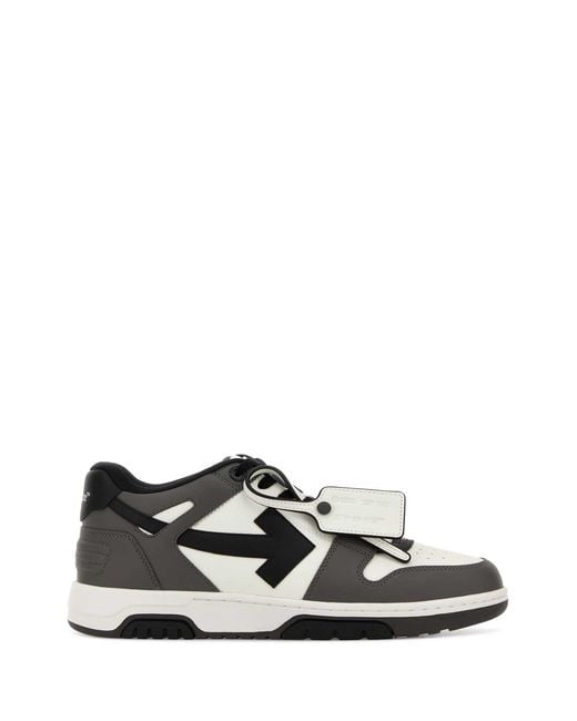 Off-White c/o Virgil Abloh White Two-tone Leather Out Of Office Sneakers for men