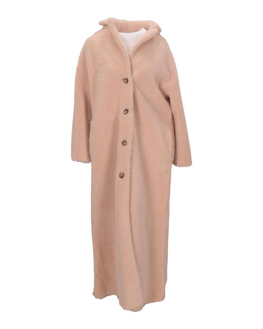 LA ROSE Natural Cappotto Montone Lungo Reversibile