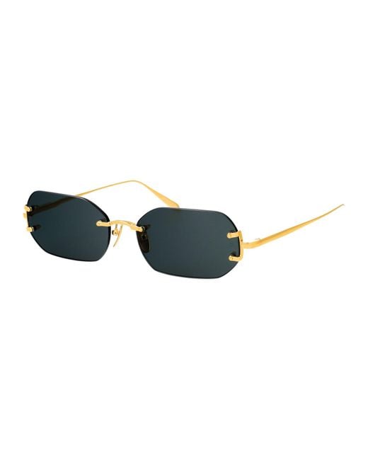 Linda Farrow Blue Sunglasses
