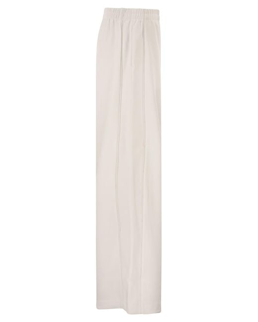 Fay White Regular Fit Jersey Trousers