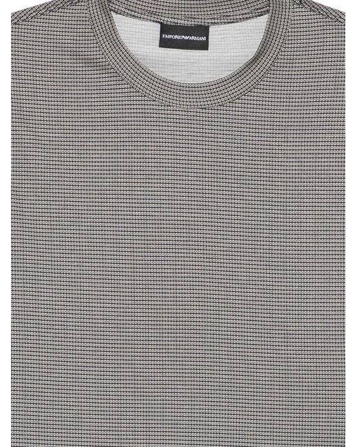 Emporio Armani Gray Cotton Blend T-Shirt for men