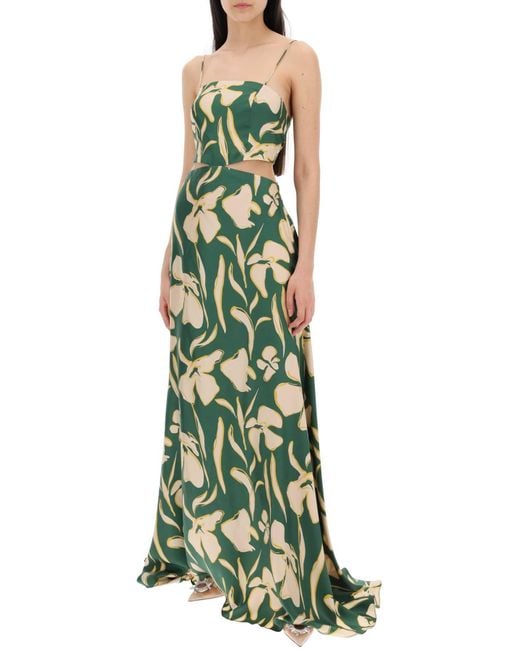 Raquel Diniz Long Silk Bali -jurk In 8 in het Green