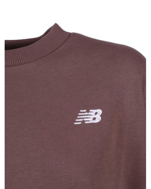New Balance Purple Sport Essentials French Terry Crew