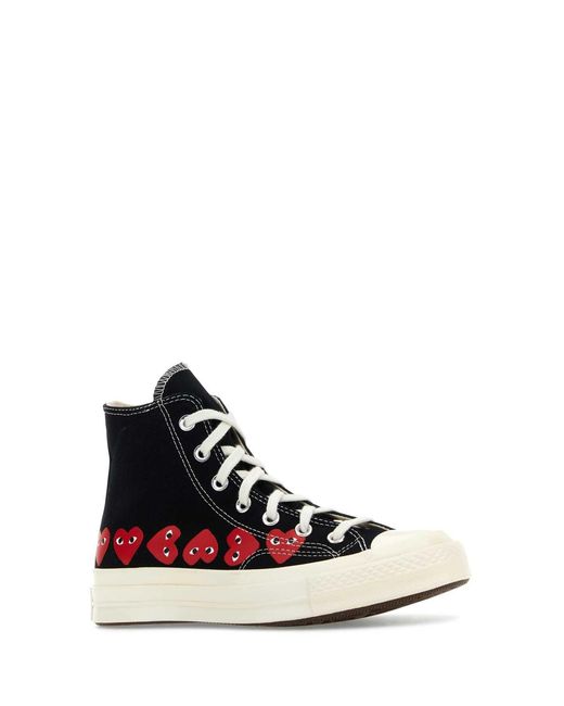 COMME DES GARÇONS PLAY White Canvas Comme Des Garã§Ons X Converse Sneakers