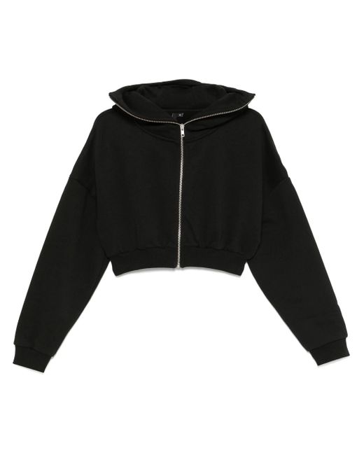 Entire studios Black Cropped Full Zip Soot
