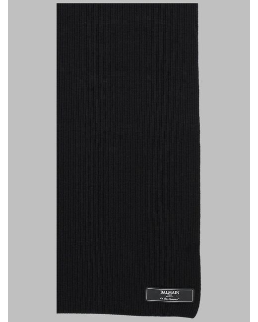 Balmain Black Textile Accessories For