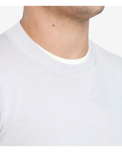 Paolo Pecora Sweaters Lichtgrijs in het White voor heren
