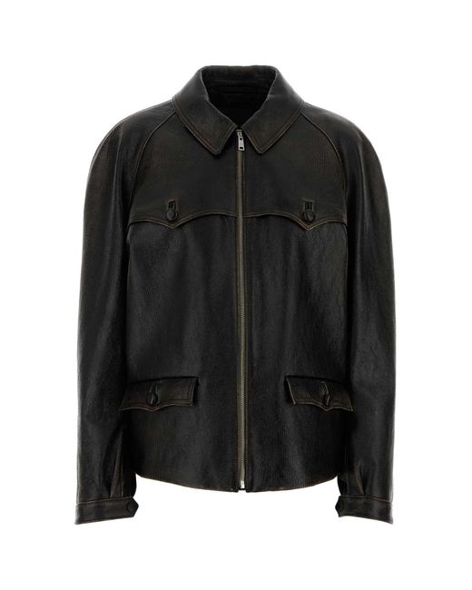 Prada Black Leather Jacket