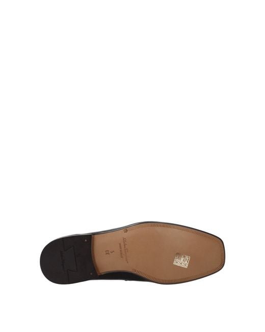 Ferragamo Black Giove Moccasins Leather