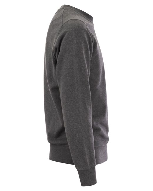 Stone Island Gray Round Neck Sweatshirt for men