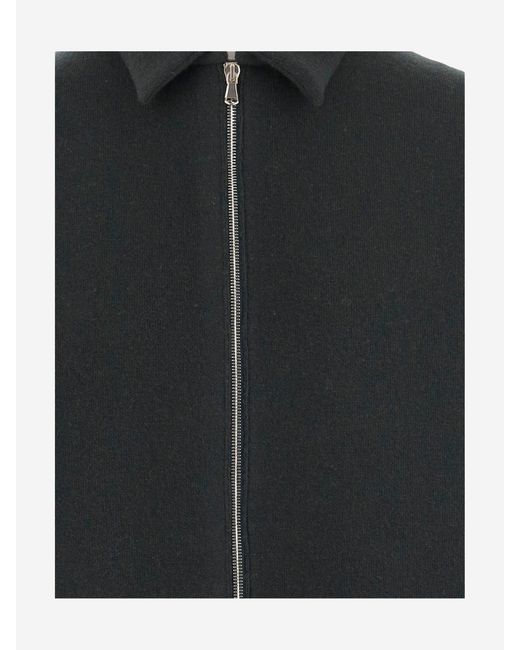Bruno Manetti Wool Blend Jacket in het Black
