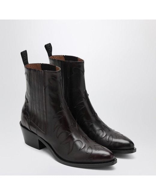 Sartore Black Parma Western Ankle Boot