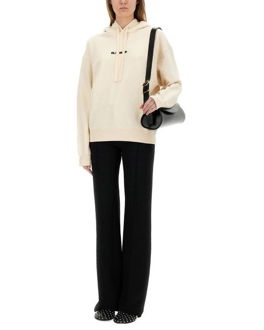 Jil Sander Black Viscose Blend High-Waisted Pants
