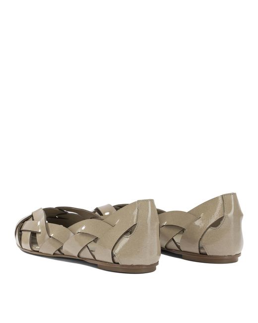 Roberto Del Carlo Brown Calf Leather Leather Ballerinas