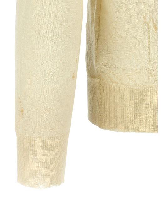 MM6 by Maison Martin Margiela Numeric Signature' Sweater in Natural für Herren