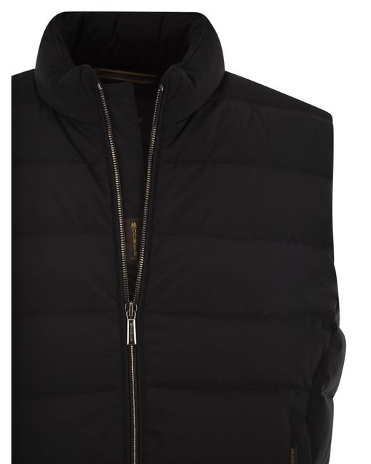 Moorer Black Oliver Kn Padded Waistcoat for men