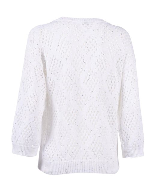 Peserico White Knitted Sweater