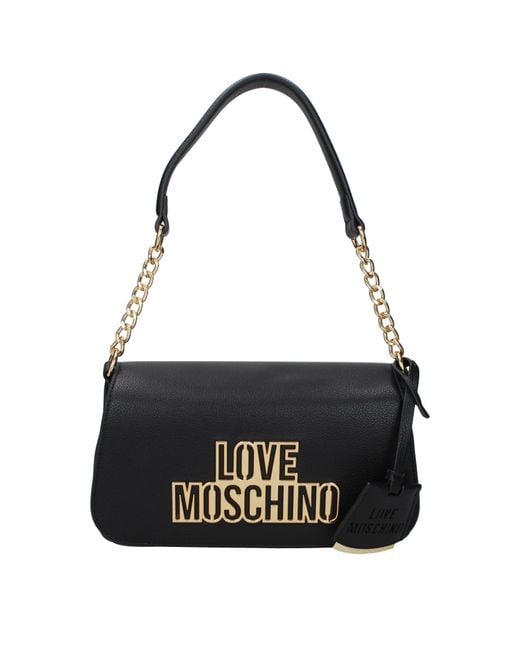 Love Moschino Black Liebe Moschino -Umhängetaschen Frauen Polyurethan schwarz