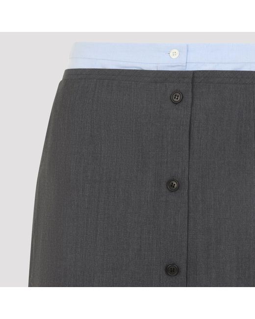 Prada Wollen Rok in het Gray