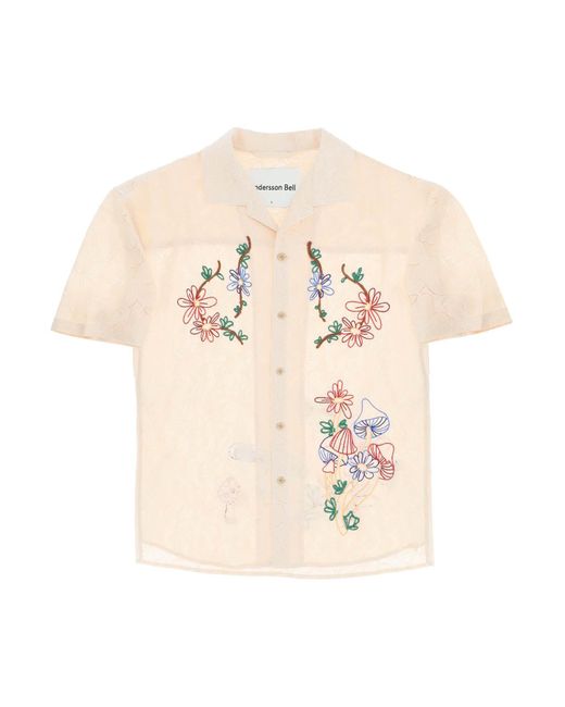 ANDERSSON BELL Lace Shirt Featuring Embroidered Flowers And Mushrooms in  Weiß für Herren | Lyst AT