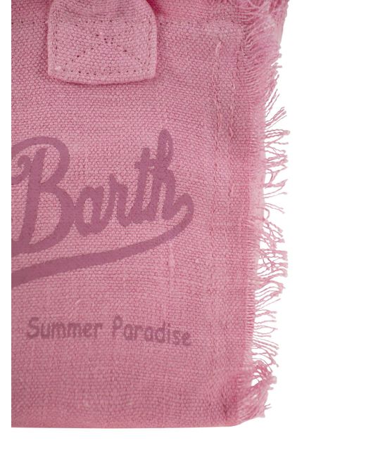 Mc2 Saint Barth Pink Linen Mini Vanity Bag