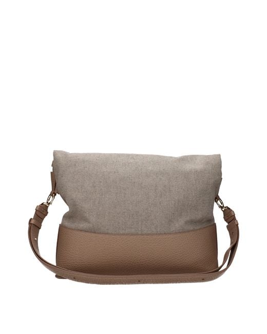 Maison Margiela Brown Shoulder Bags 5Ac Hobo Fabric