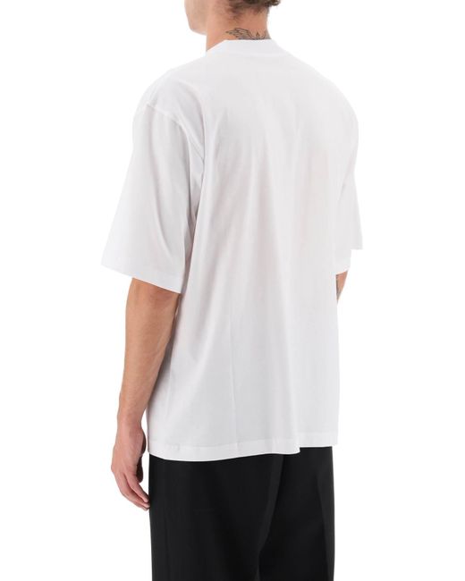 Marni Overzicht Print T-shirt in het White voor heren