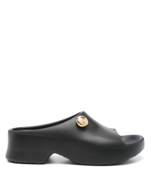 Loewe Black Foam Pebble Slides