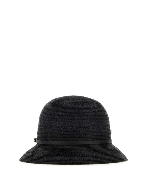 Helen Kaminski Black Raffia Hat