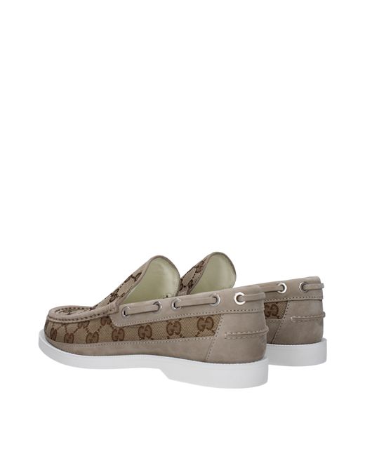 Gucci Gray Moccasins Fabric/Ebony