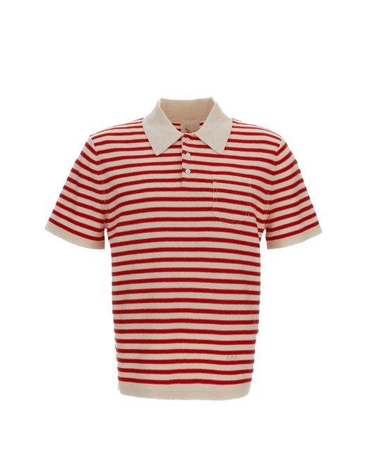 A.P.C. Gestreept Poloshirt in het Red voor heren