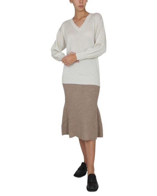 Fabiana Filippi White Relaxed Fit V-Neck Jersey