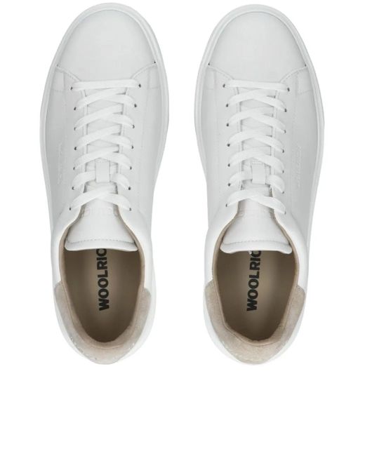 Woolrich White Classic Court Shoes for men