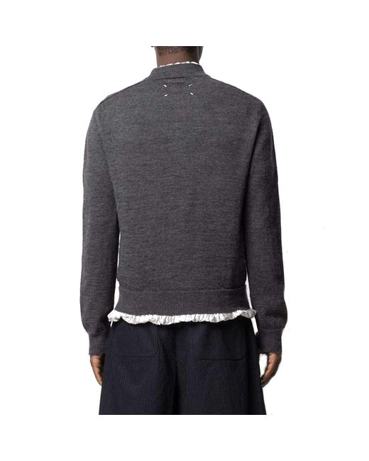 Maison Margiela Gray Wool Pullover for men
