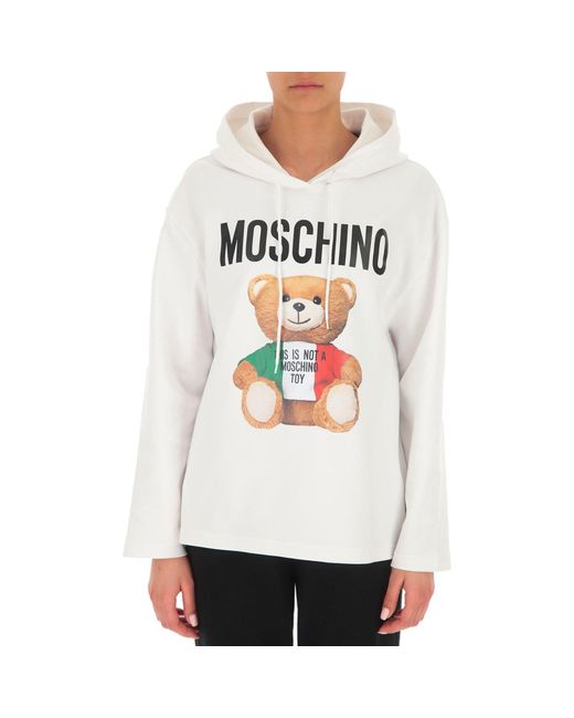 Moschino Couture White Logo Hooded Sweatshirt