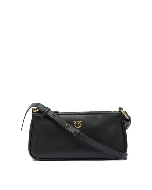 Pinko Black 'Half Moon Baguette' Mini Crossbody Bag