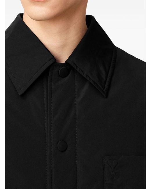 AMI Nylon Overhirt in het Black