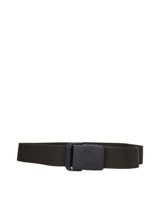 Stone Island Black Belts Fabric for men