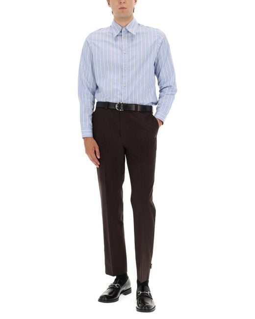 Gucci Black Wool Gabardine Pants for men