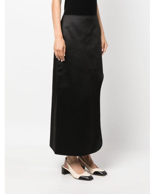 By Malene Birger Black Maxirock Mit Seitlichen Schlitzen