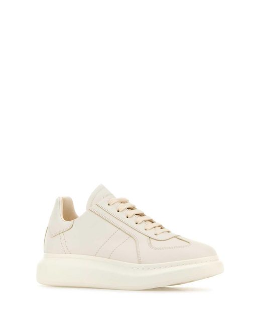 McQueen White Leather Sneakers for men
