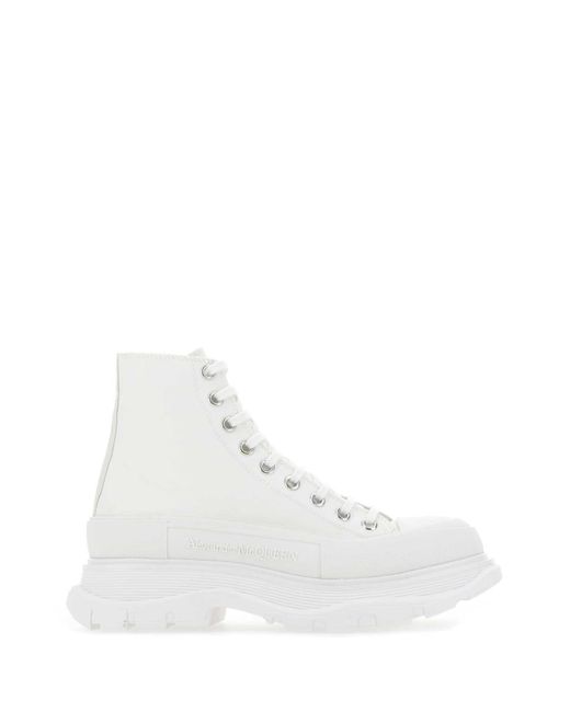 McQueen White Canvas Canvas Sack Sneakers for men