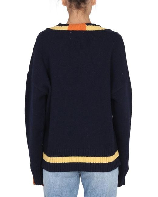 RIGHT FOR Blue V Neck Jersey