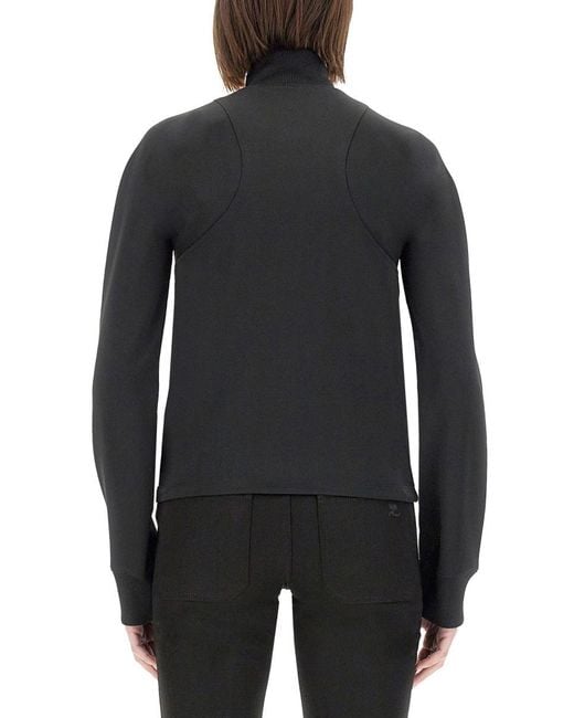 Courreges Black Interlock Scuba Jacket
